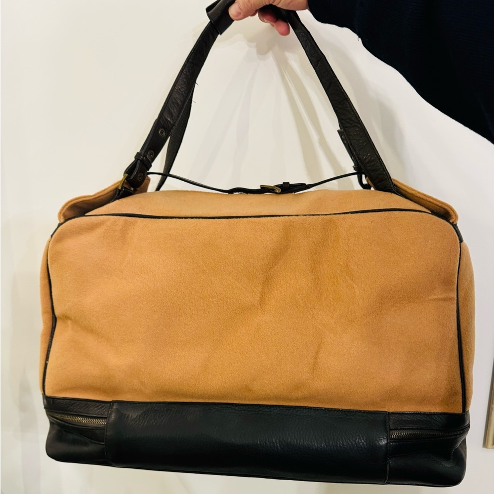 Designer Elegant Tan and Black Travel Bag